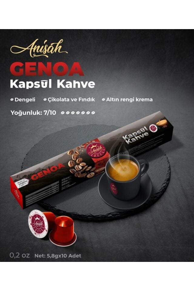 Anisah Coffee Kapsül Kahve Seti Bolivar Genoa Romeo ve Extra Aroma 40 Adet
