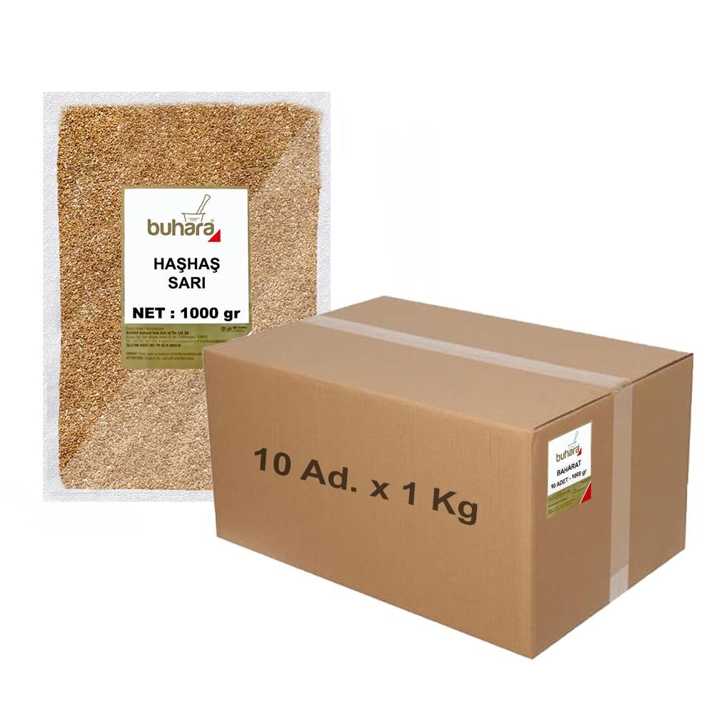 BUHARA TOPTAN HAŞHAŞ SARI 1 KG x 10 Ad - 10 KG