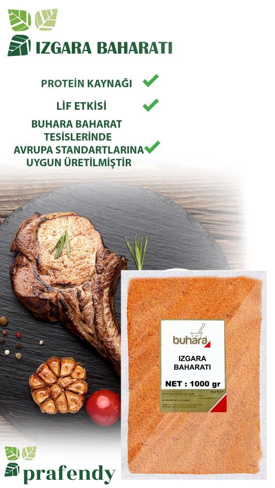 BUHARA TOPTAN IZGARA BAHARATI 1 KG x 10 Ad - 10 KG