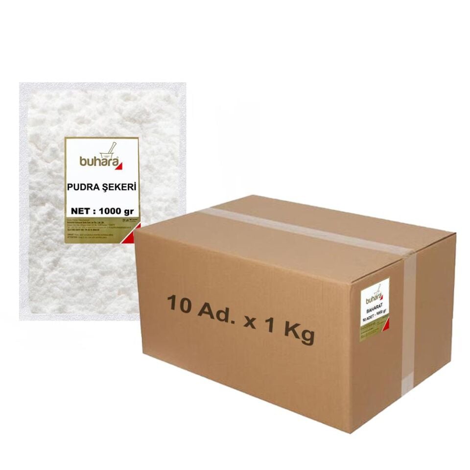 BUHARA TOPTAN PUDRA ŞEKERİ 1 KG x 10 Ad - 10 KG