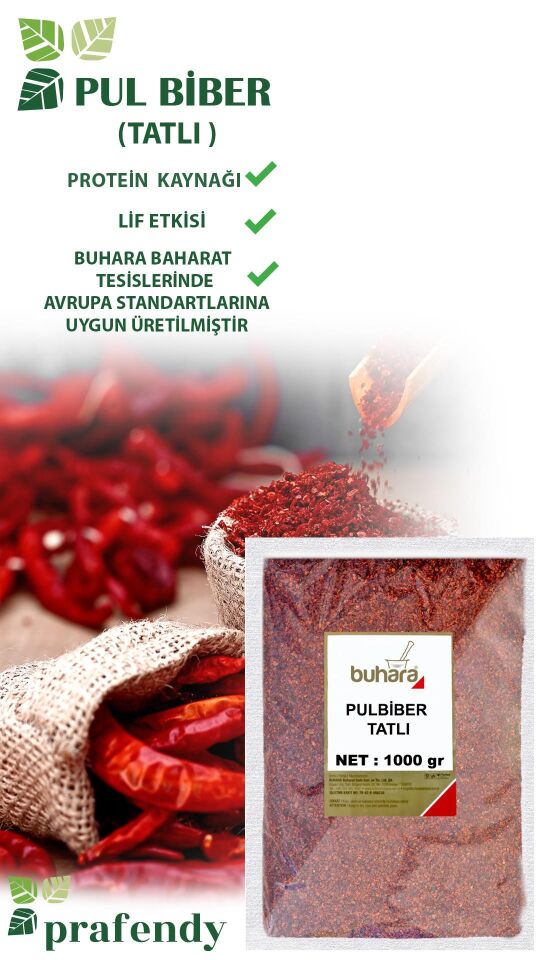 BUHARA TOPTAN PULBİBER TATLI 1 KG x 10 Ad - 10 KG