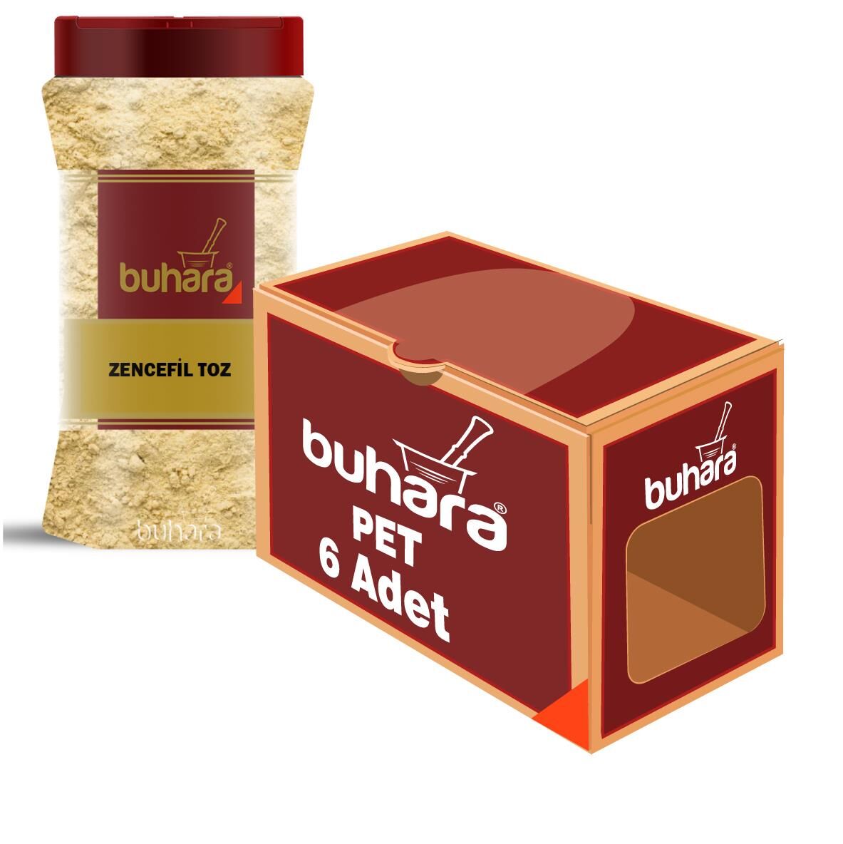 BUHARA TOPTAN ZENCEFİL TOZ 500 GR x 6 Ad. PET