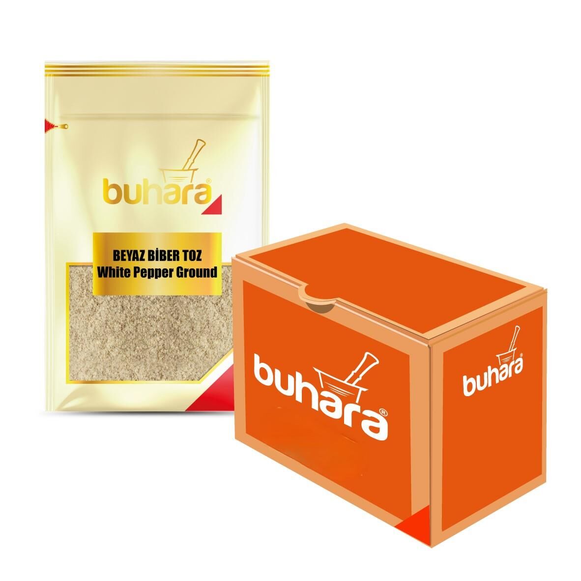 BUHARA TOPTAN BEYAZ BİBER TOZ 50 GR x 12 Ad.