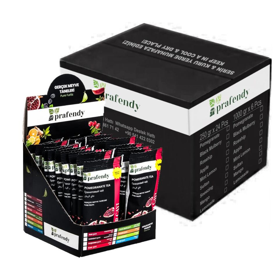 PRAFENDY TOPTAN NAR ÇAYI TEK İÇİMLİK 15 GR x 20 Ad. x 12 Ad.