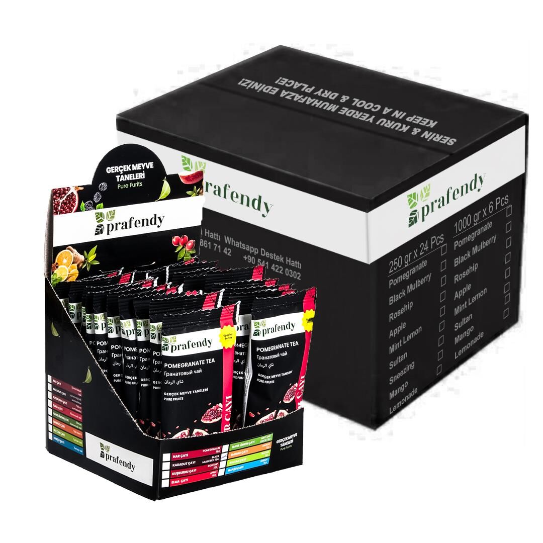 PRAFENDY TOPTAN NAR ÇAYI TEK İÇİMLİK 15 GR x 20 Ad. x 12 Ad.