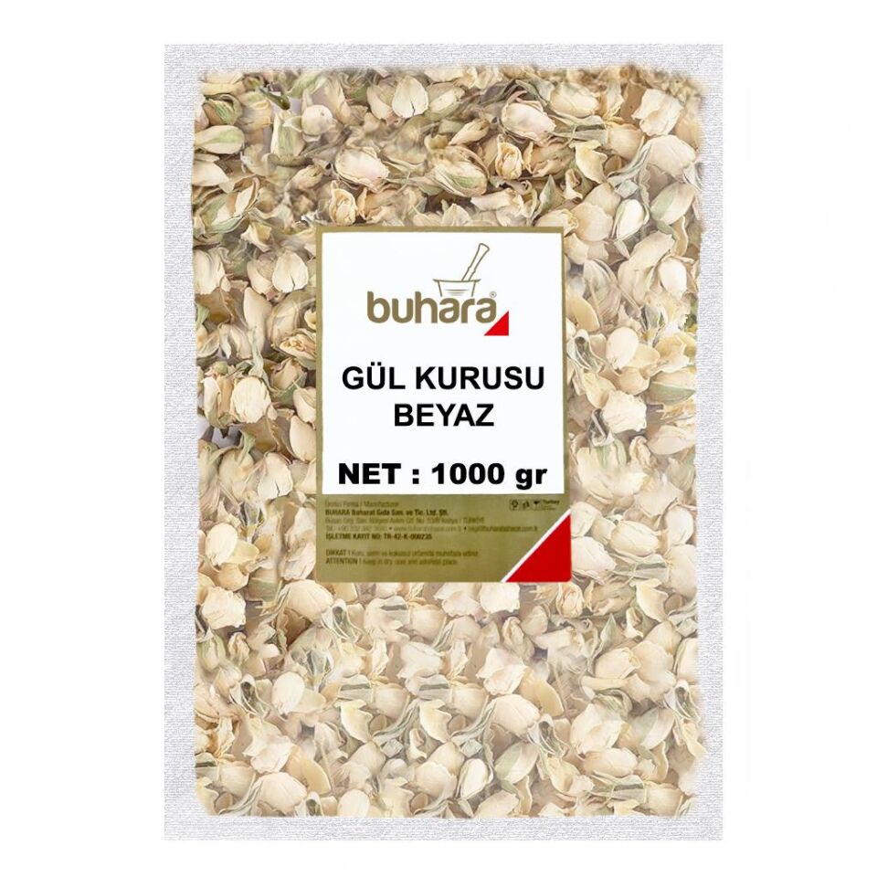 BUHARA GÜL KURUSU BEYAZ 1000 GR