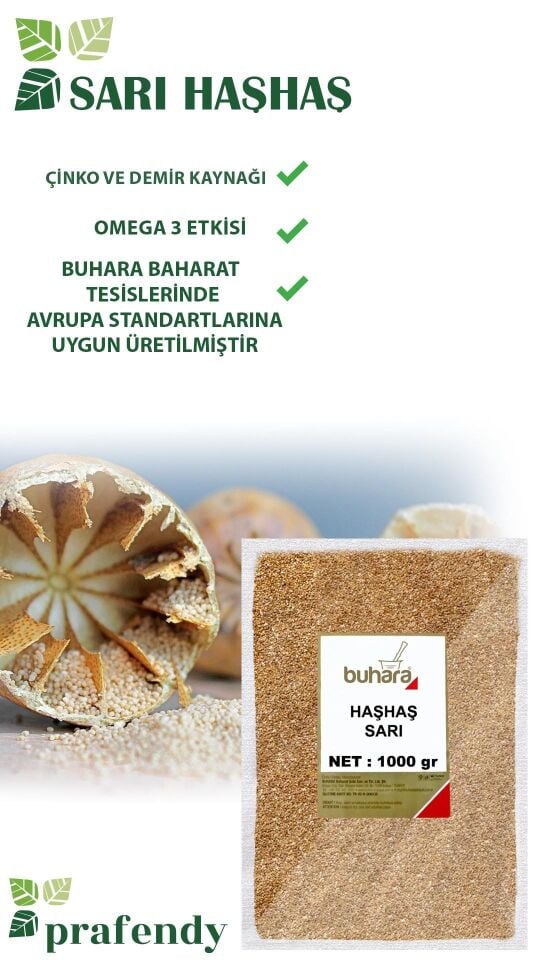 BUHARA HAŞHAŞ SARI 1000 GR