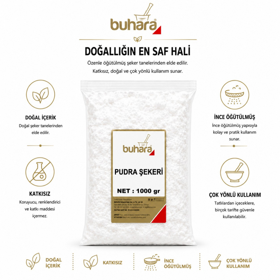 BUHARA PUDRA ŞEKERİ 1000 GR