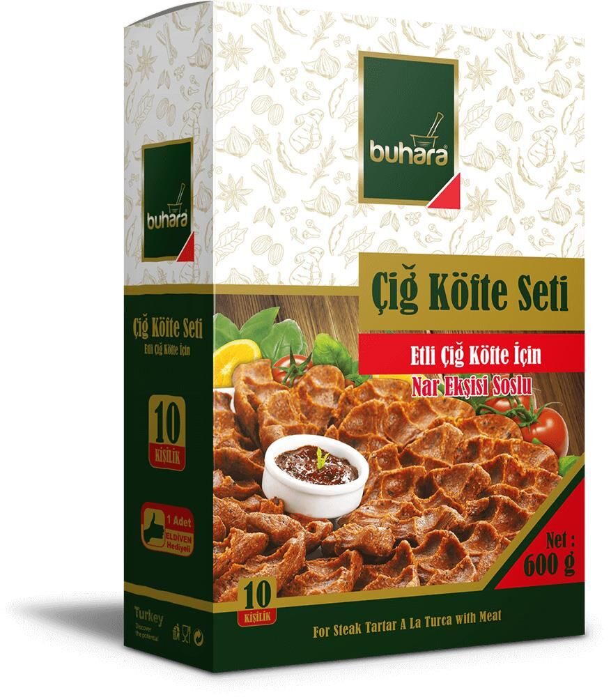 BUHARA ÇİĞ KÖFTE SETİ ETLİ 600 GR