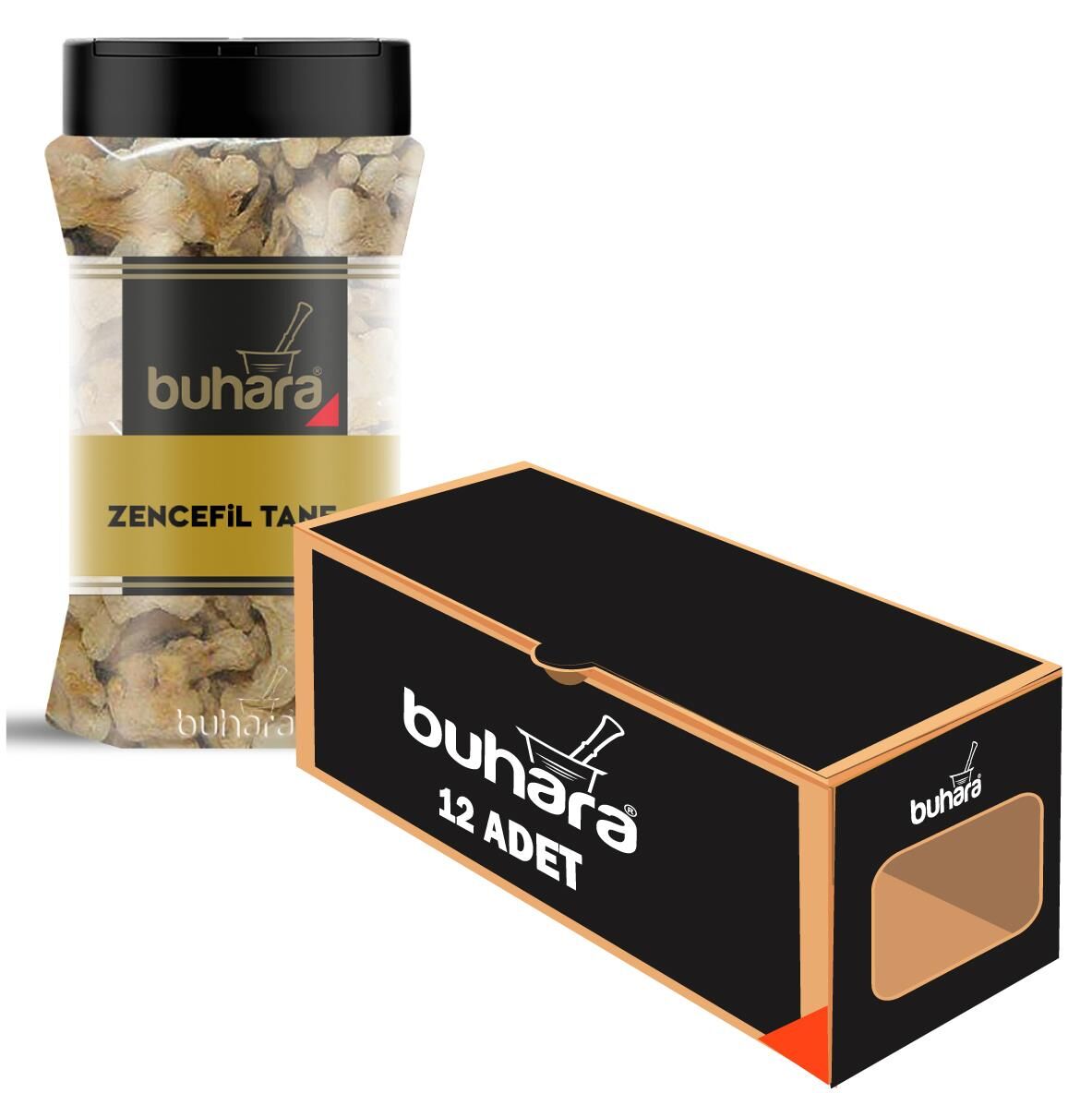 BUHARA TOPTAN ZENCEFİL TANE 100 GR x 12 Ad. PET