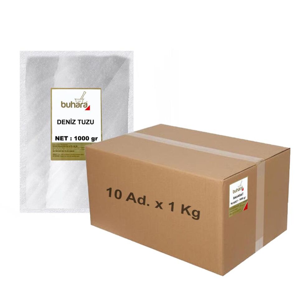 BUHARA TOPTAN DENİZ TUZU 1 KG x 10 Ad - 10 KG
