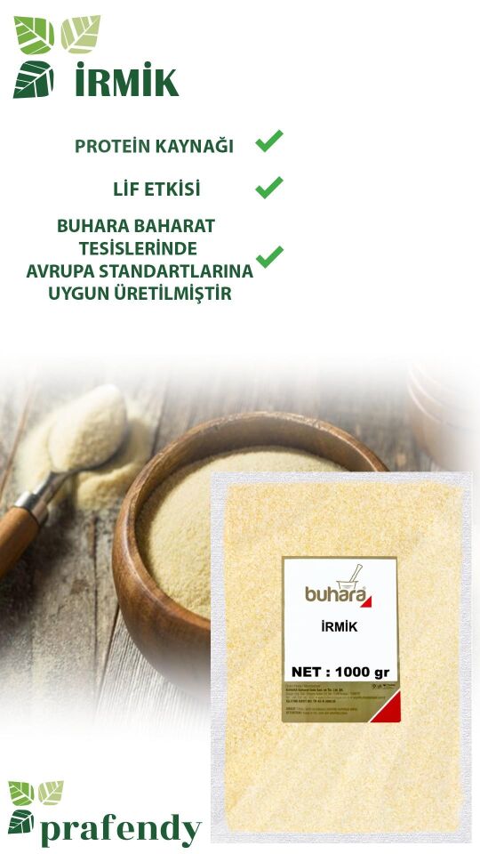 BUHARA TOPTAN İRMİK 1 KG x 10 Ad - 10 KG