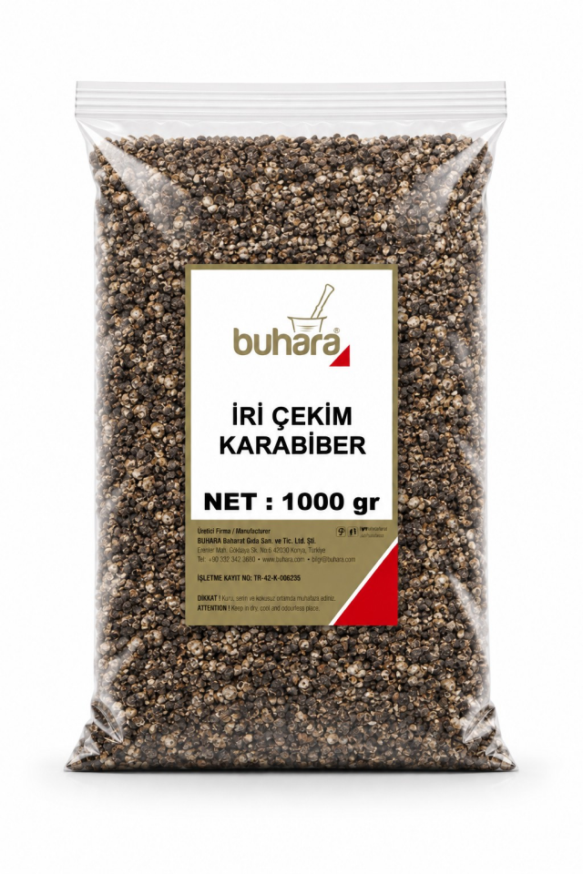 BUHARA KARABİBER KIRIK İRİ ÇEKİM 1000 GR