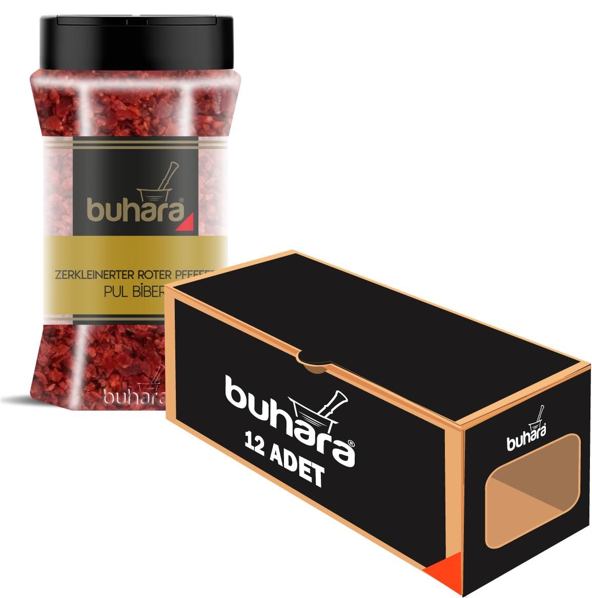 BUHARA TOPTAN PULBİBER ACI 150 GR x 12 Ad. PET