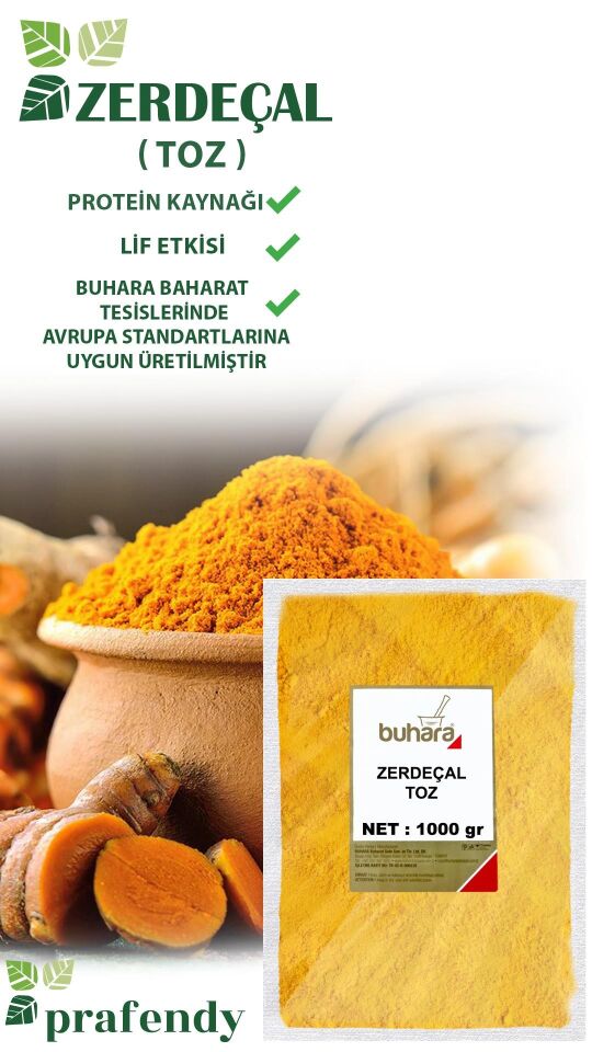 BUHARA TOPTAN ZERDEÇAL TOZ 1 KG x 10 Ad - 10 KG