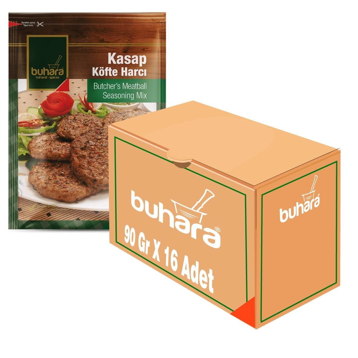 BUHARA TOPTAN KASAP KÖFTE HARCI 90 GR  x 16 Ad.