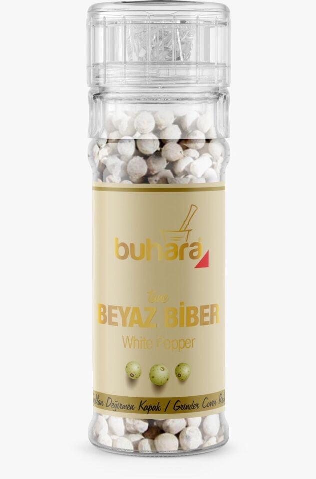 BUHARA BEYAZ BİBER TANE CAM DEĞİRMEN 50 GR