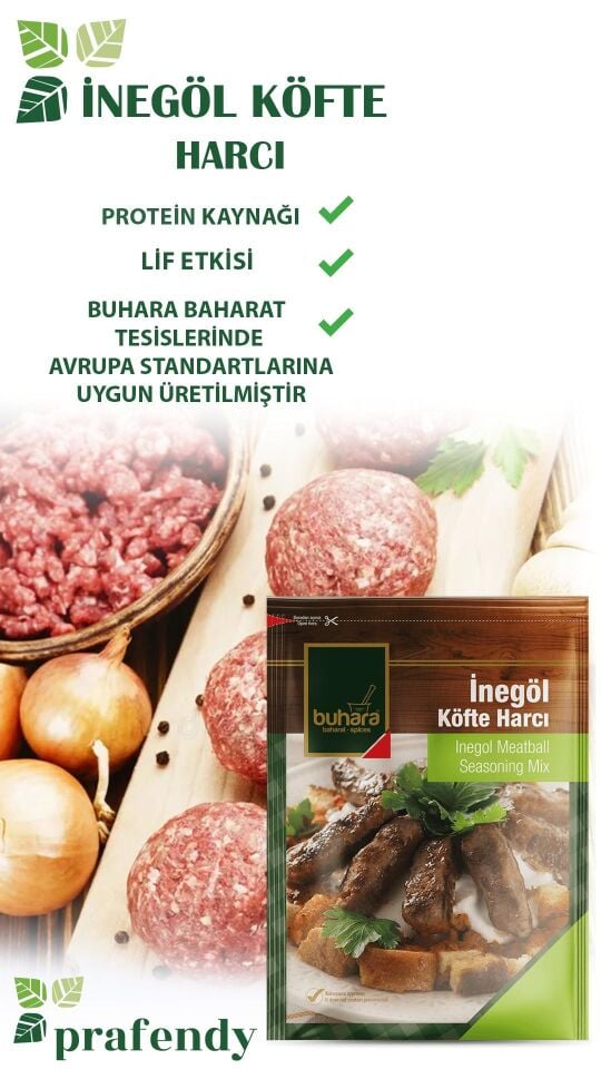 BUHARA TOPTAN İNEGÖL KÖFTE HARCI 90 GR  x 16 Ad.