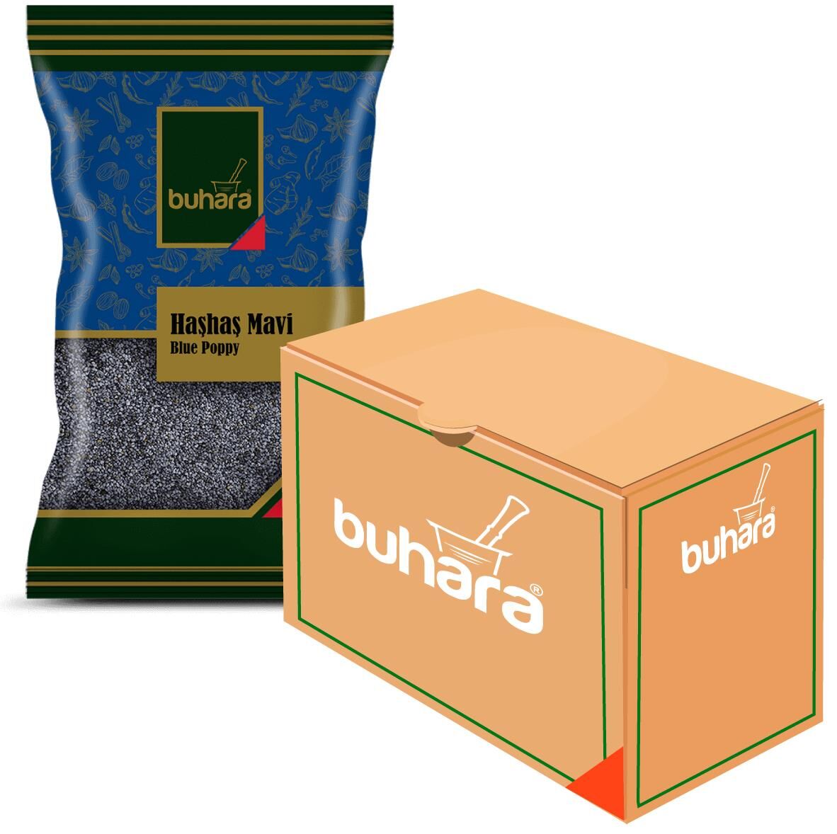 BUHARA TOPTAN HAŞHAŞ MAVİ 80 GR  x 10 Ad.