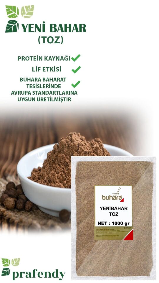 BUHARA TOPTAN YENİBAHAR TOZ 1 KG x 10 Ad - 10 KG