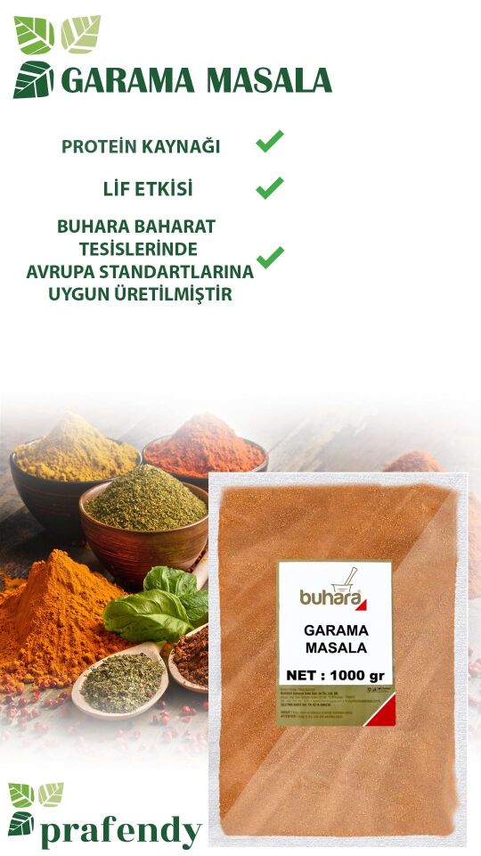 BUHARA TOPTAN GARAM MASALA 1 KG x 10 Ad - 10 KG