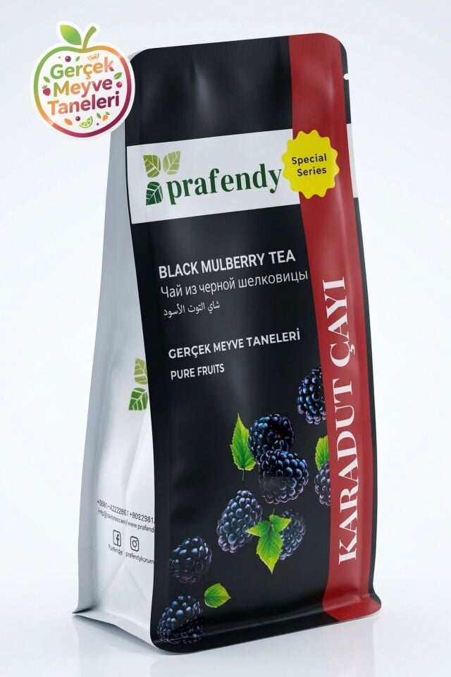 Prafendy Karadut Çayı 250g - Gerçek Meyve Taneli