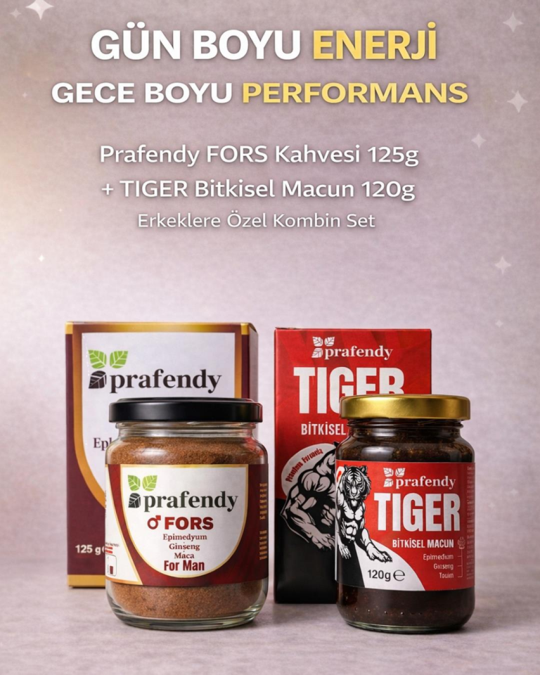 Prafendy FORS Kahvesi 125g + TIGER Bitkisel Macun 120g Erkeklere Özel Kombin Set