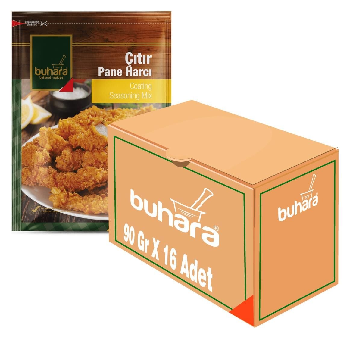 BUHARA TOPTAN ÇITIR PANE HARCI 90 GR  x 16 Ad.