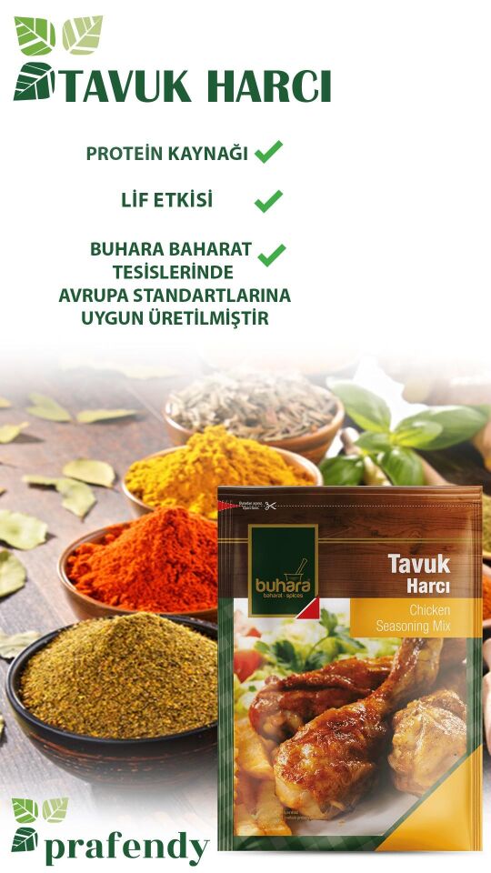 BUHARA TOPTAN TAVUK HARCI 90 GR  x 16 Ad.