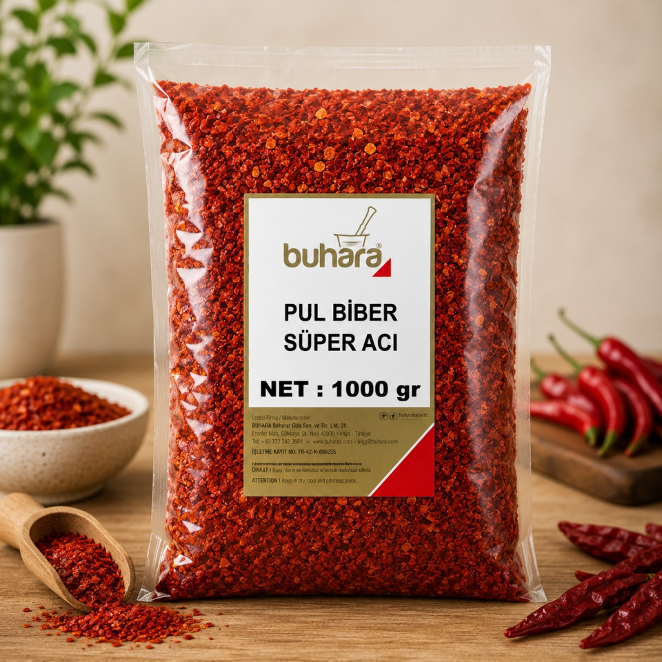BUHARA SÜPER ACI PULBİBER 1000 GR
