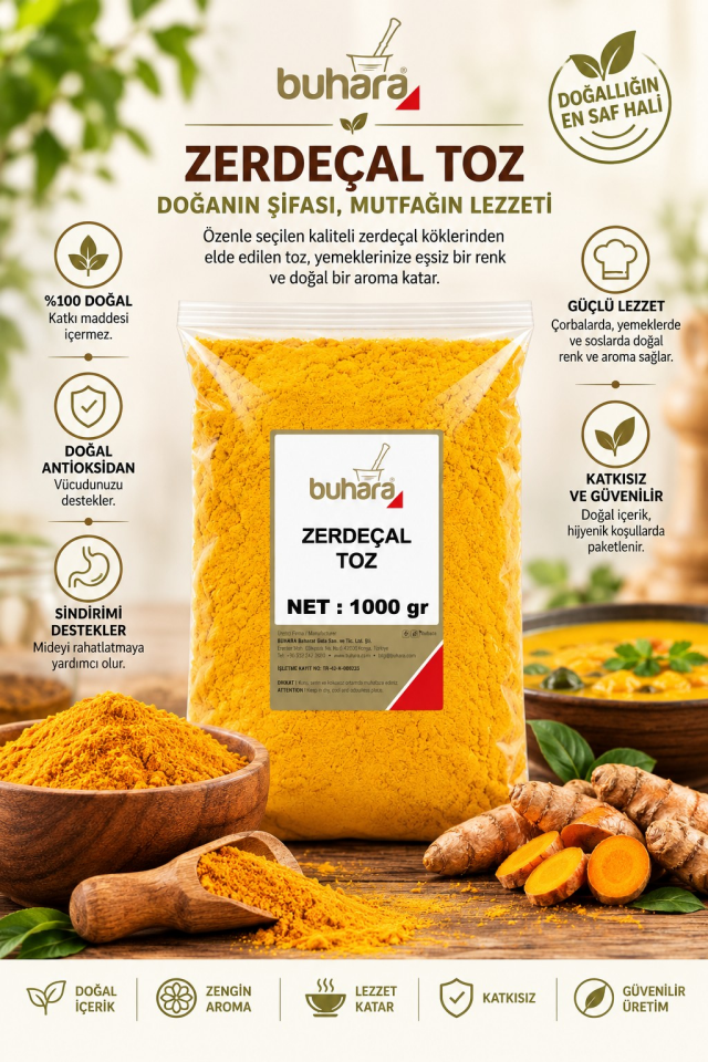 BUHARA ZERDEÇAL TOZ 1000 GR
