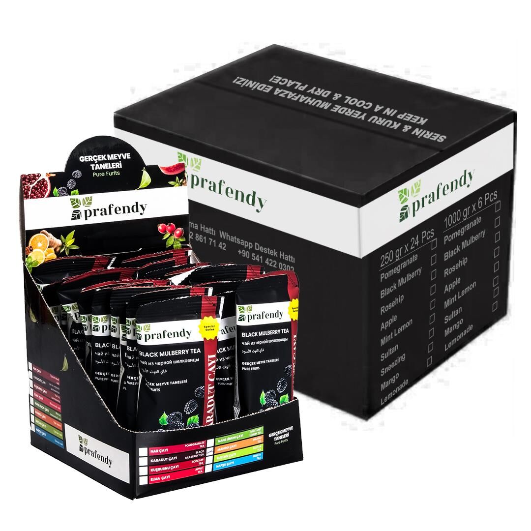 PRAFENDY TOPTAN  KARADUT ÇAYI TEK İÇİMLİK 15 GR x 20 Ad. x 12 Ad.