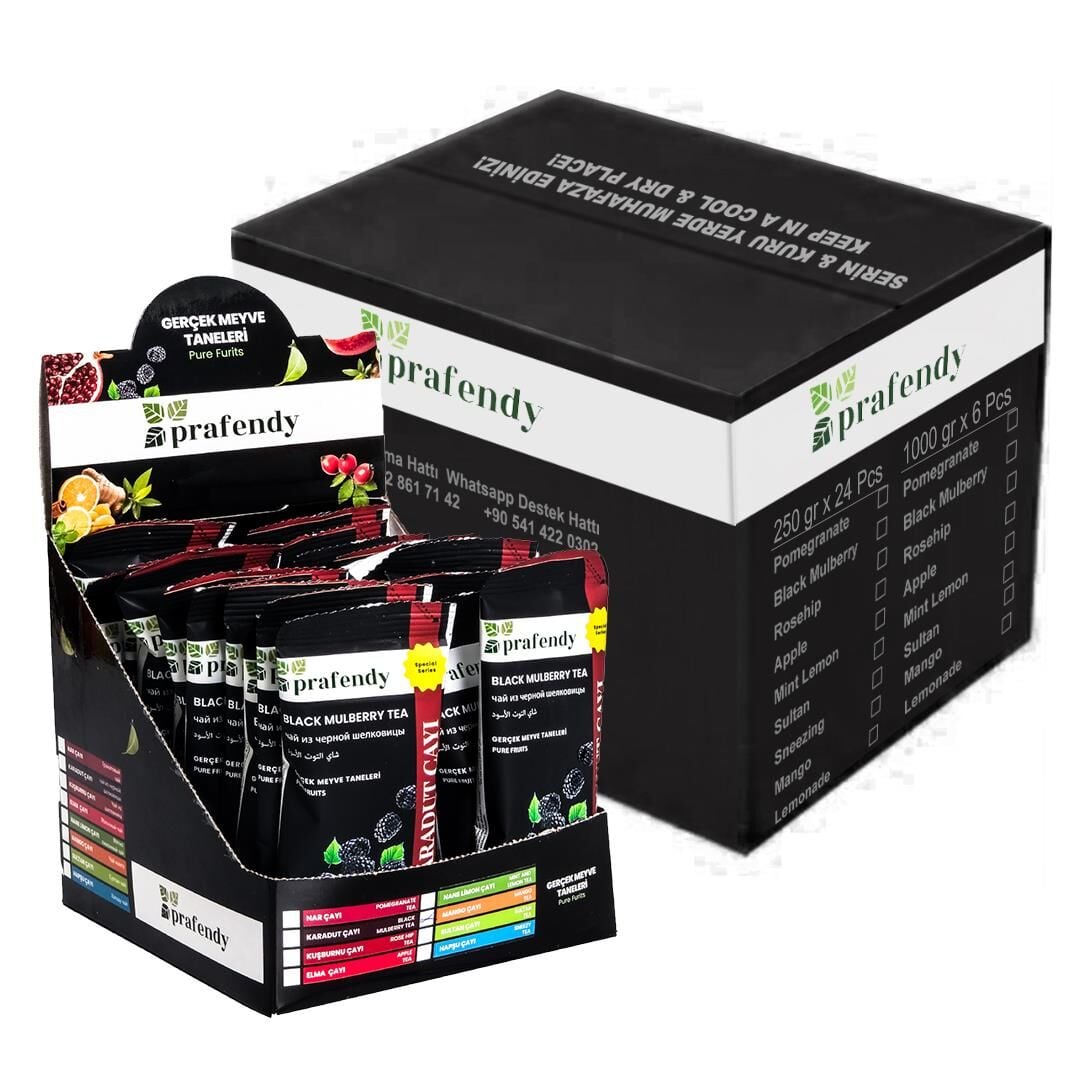 PRAFENDY TOPTAN  KARADUT ÇAYI TEK İÇİMLİK 15 GR x 20 Ad. x 12 Ad.