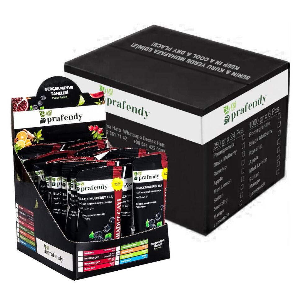 PRAFENDY TOPTAN  KARADUT ÇAYI TEK İÇİMLİK 15 GR x 20 Ad. x 12 Ad.