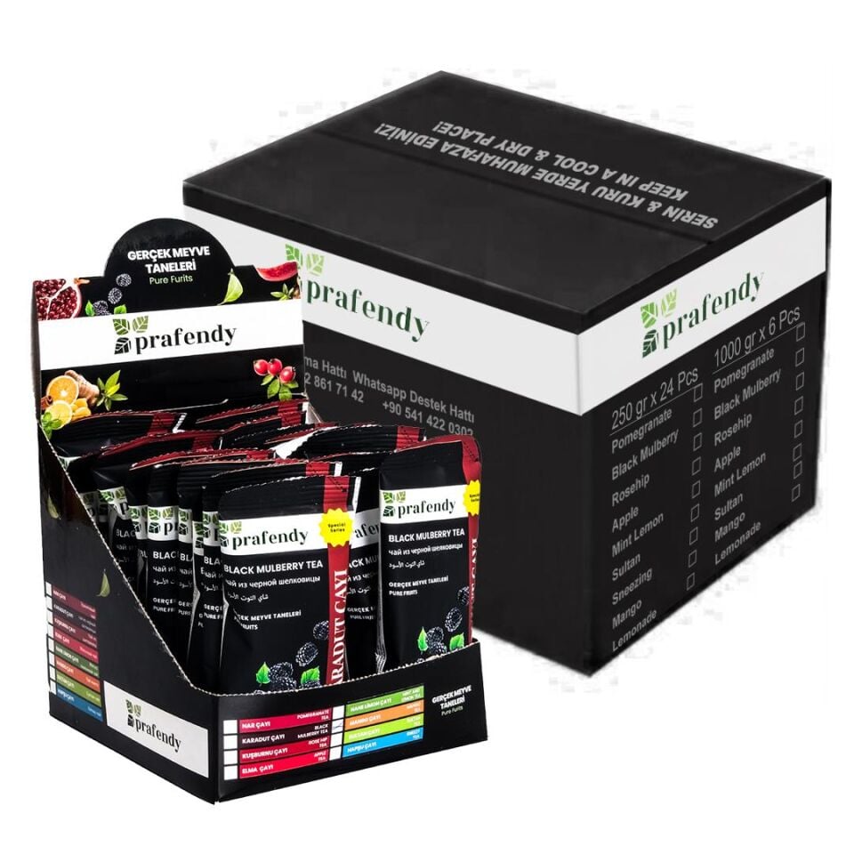 PRAFENDY TOPTAN  KARADUT ÇAYI TEK İÇİMLİK 15 GR x 20 Ad. x 12 Ad.