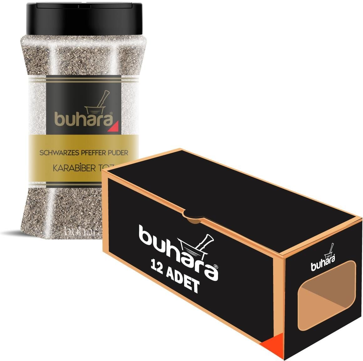 BUHARA TOPTAN KARABİBER TOZ 150 GR x 12 Ad. PET