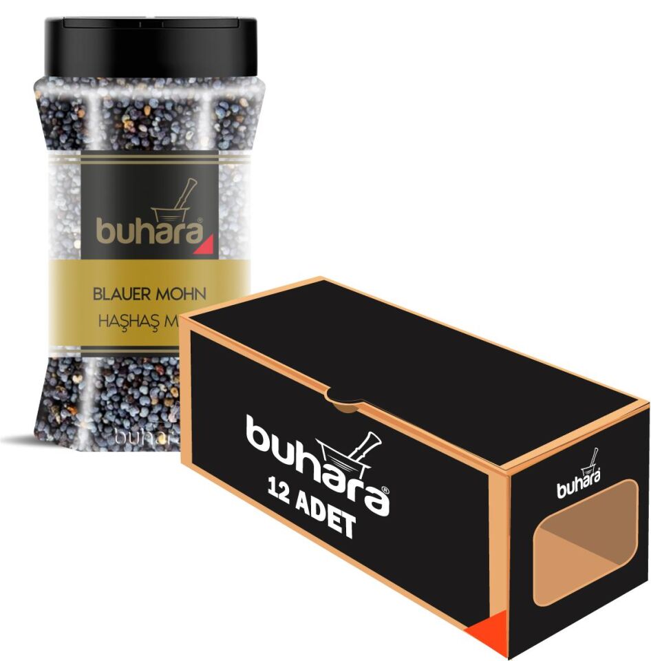 BUHARA TOPTAN HAŞHAŞ MAVİ 180 GR x 12 Ad. PET