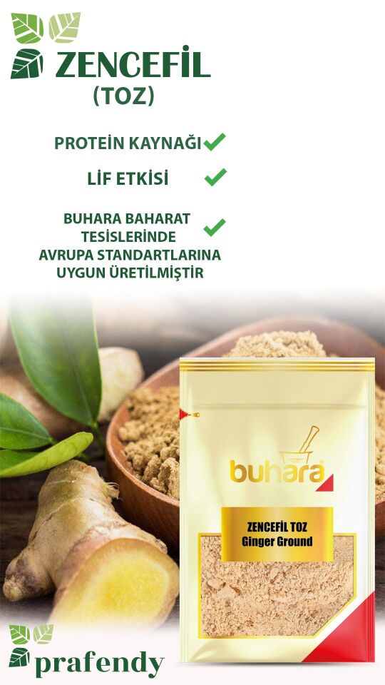 BUHARA TOPTAN ZENCEFİL TOZ 50 GR  x 12 Ad.