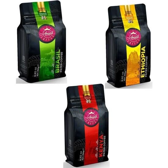 Anişah Dünya Kahvesi 3'lü Set Çekirdek 250 gr x 3