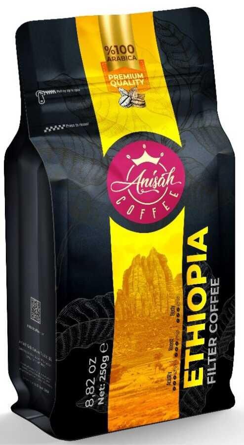 ANİŞAH ETİYOPYA YIRGACHEFFE ORTA KAVRULMUŞ FİLTRE KAHVE - ÖĞÜTÜLMÜŞ 250 GR