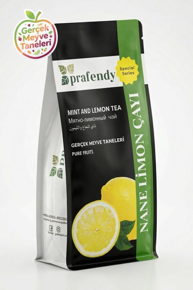 Prafendy Nane Limon Çayı 250g - Gerçek Meyve Taneli