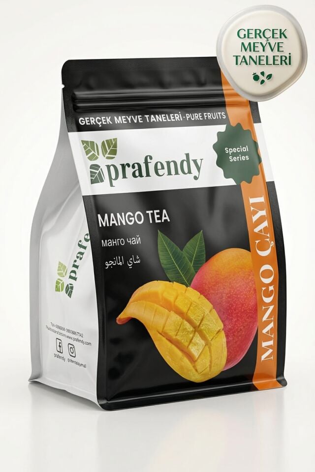 PRAFENDY MANGO ÇAYI - GERÇEK MEYVE TANELİ 1000 GR