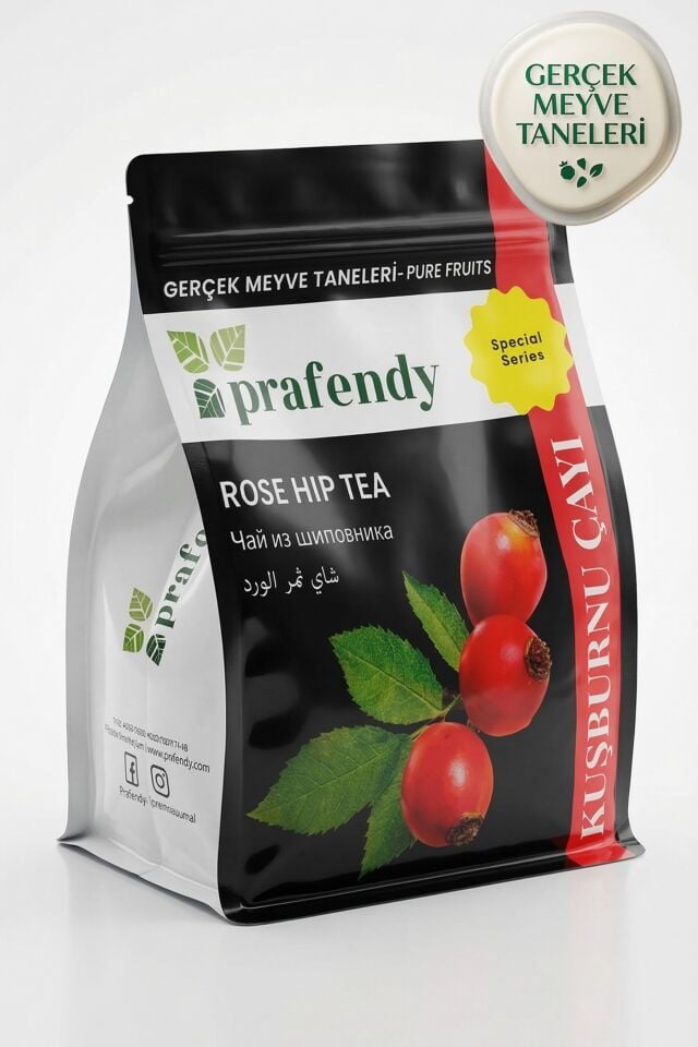 PRAFENDY KUŞBURNU ÇAYI - GERÇEK MEYVE TANELİ 1000 GR