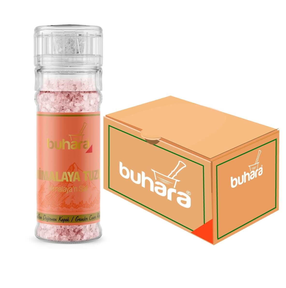 BUHARA TOPTAN HİMALAYA TUZU CAM DEĞİRMEN 110 GR x 15 Ad.