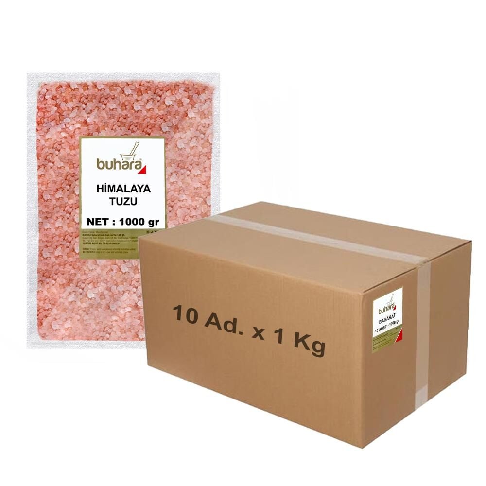 BUHARA TOPTAN HİMALAYA TUZU TANE 1 KG x 10 Ad - 10 KG