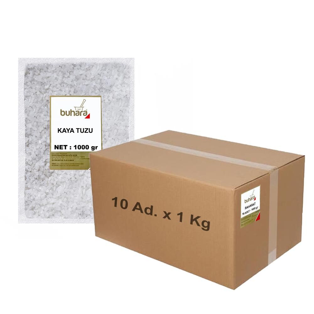 BUHARA TOPTAN KAYA TUZU 1 KG x 10 Ad - 10 KG