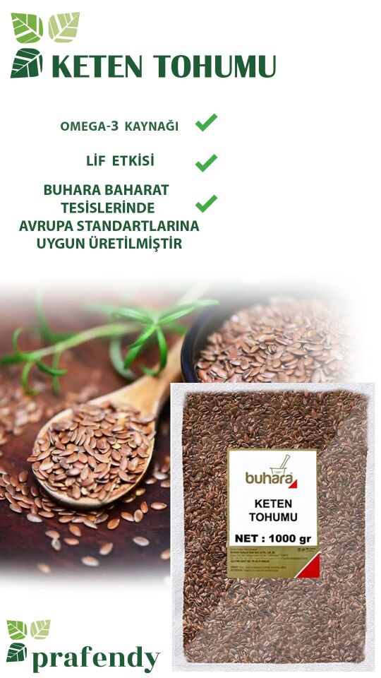 BUHARA TOPTAN KETEN TOHUMU TANE 1 KG x 10 Ad - 10 KG
