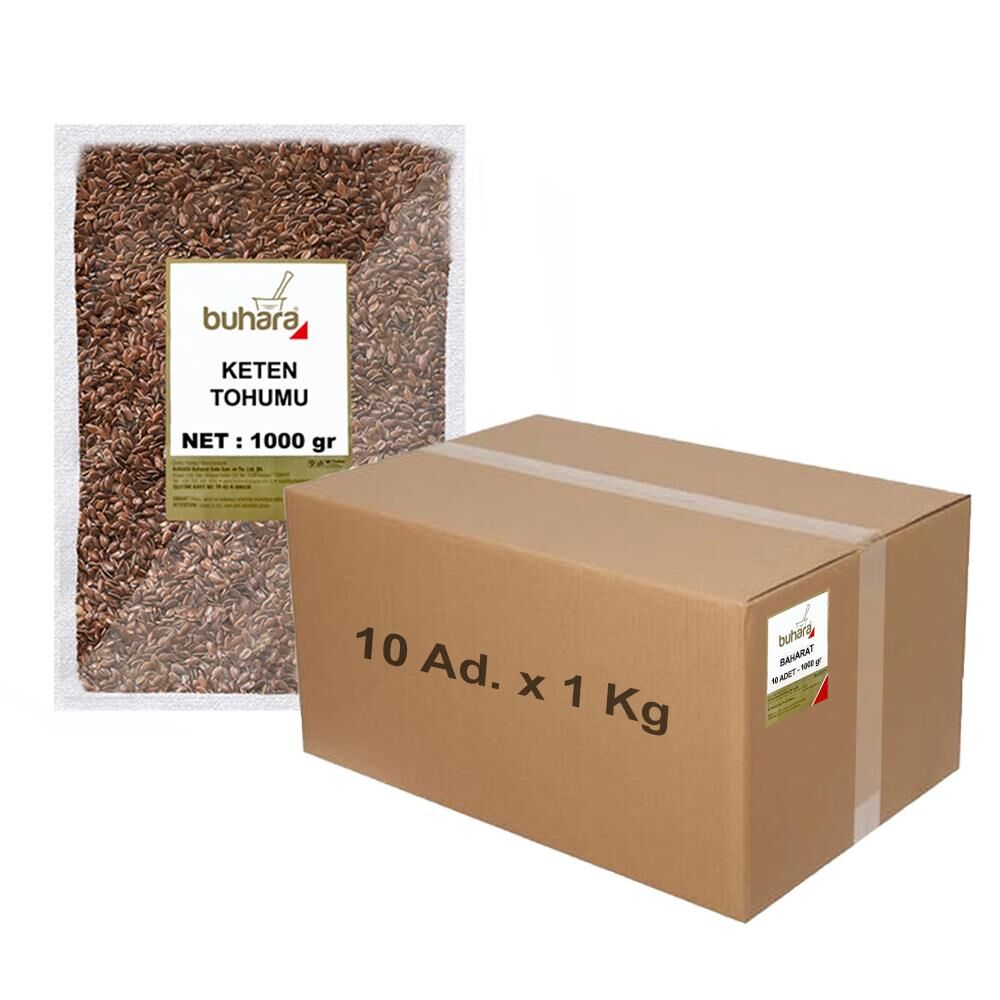 BUHARA TOPTAN KETEN TOHUMU TANE 1 KG x 10 Ad - 10 KG