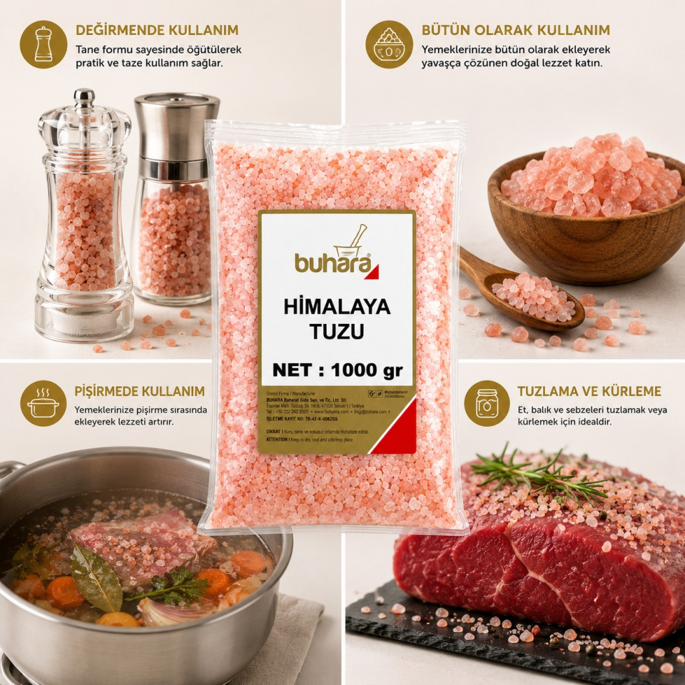 BUHARA HİMALAYA TUZU TANE 1000 GR