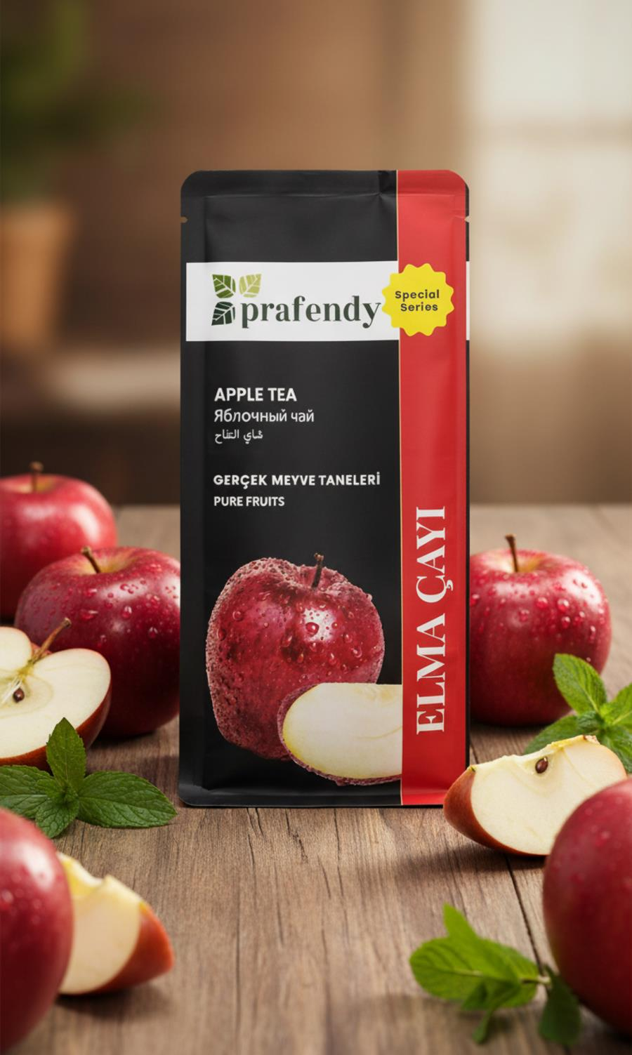 PRAFENDY ELMA ÇAYI - GERÇEK MEYVE TANELİ 250 GR